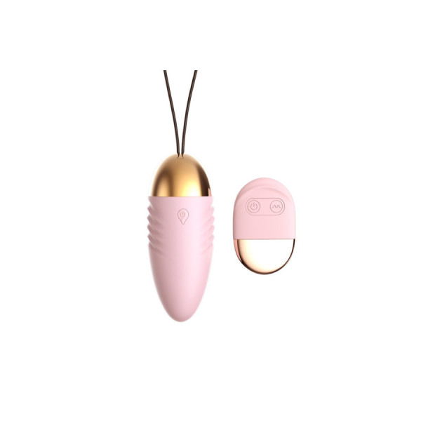 Oeuf  vibrant rose avec télécommande à piles  